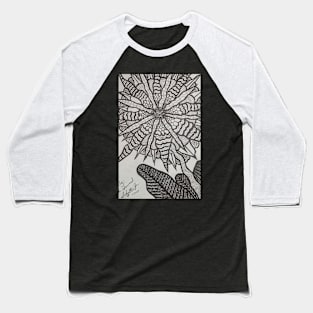 Black and white flower by John Howard Schultz Jr Baseball T-Shirt